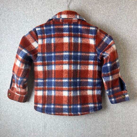 Carters Flannel Jacket Boys Sz 5 Thick Warm Plaid Western Outdoors Fall Casual - Picture 8 of 10